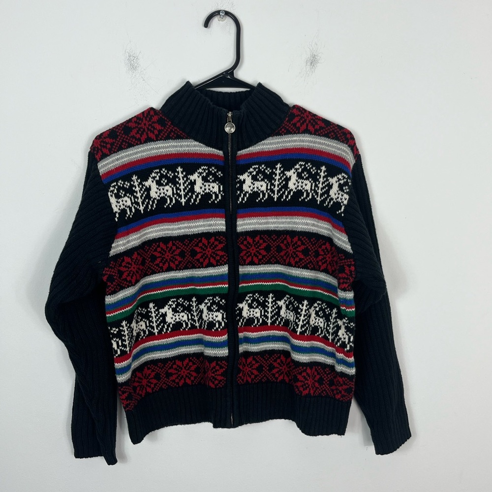Vintage Liz Claiborne Petites‎ Cotton Christmas Sweater Sz SP
